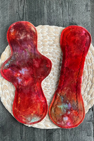 Hand Dyed Cotton Velour - Raspberry